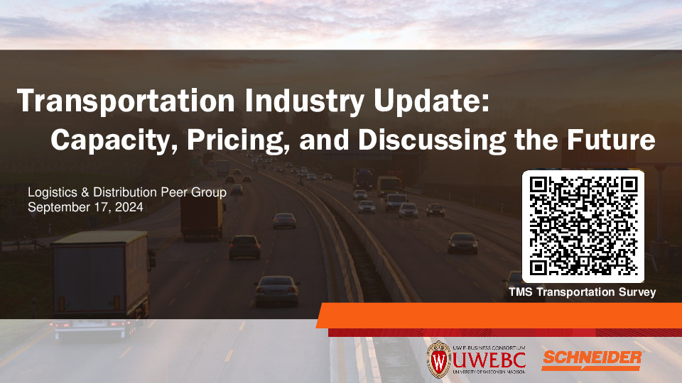 1. UWEBC Presentation Slides: Transportation Industry Update: Capacity, Pricing, and Discussing the Future thumbnail